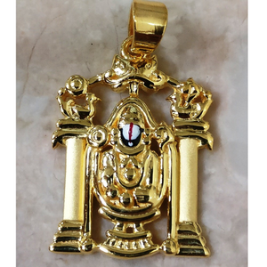 22kt gold plain casting lord balaji pendant