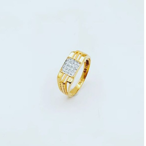 22K Gold CZ Daily Wear Gents Ring