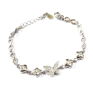 925 sterling silver butterfly bracelet mga - 