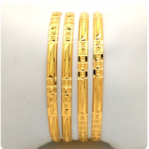 Gold hallmark PLAIN bangle - KN1178