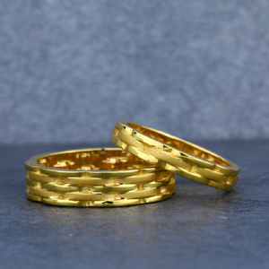 916 Gold Plain Couple Ring-CR25