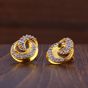 916 gold cz designer ladies tops earrings lte