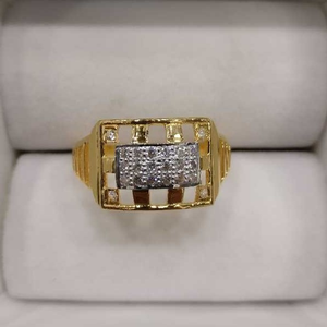 916 Gold Gents Diamond Engagement Ring
