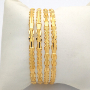 Gold hallmark kanas + die bangle - dd830