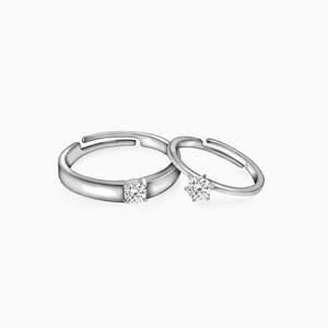 Silver minimal couple rings