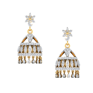 diamond gold jhumki