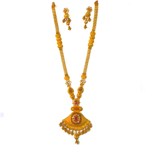 1 gram gold forming necklace set mga - gfn003