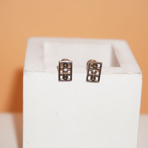 925 Silver Unique Square Design Earring 199R2