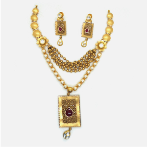 22kt gold antique bridal jewellery set rhj-49