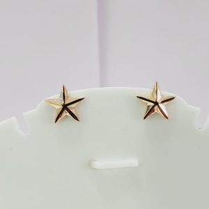 18k gold star design plain tops