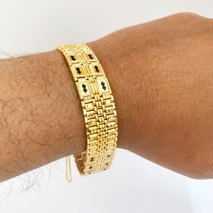 hallmark 18 kt real solid yellow gold men's b