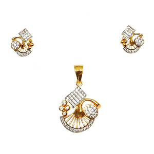 22K Gold Designer Pendant Set MGA - PTG0130