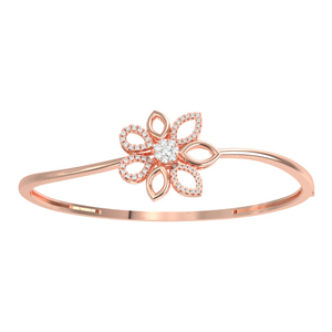 18k rose gold flower design cad design Ring
