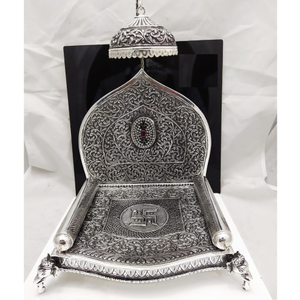 92.5 pure silver solid antique singhasan with