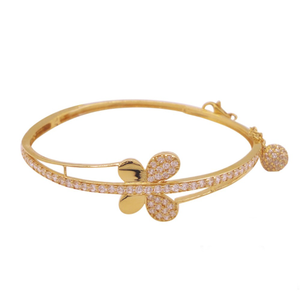916 gold cz butterfly design bracelet kv-b008