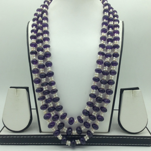Natural Amethyst Round Beeds and Pearls 3 L
