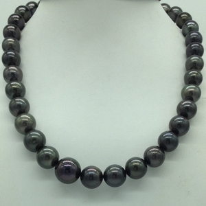 Black Round Tahitian South Sea Pearls Strand 