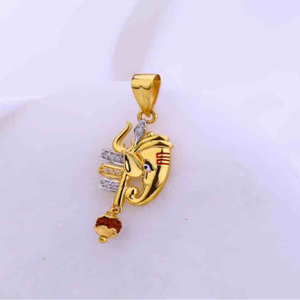 22k gold gants ganeshji design pendant