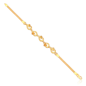 14 k yellow gold hallmarked stylish bracelet