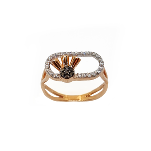 New Beautiful Rose Gold Ring In 18K Gold - LR
