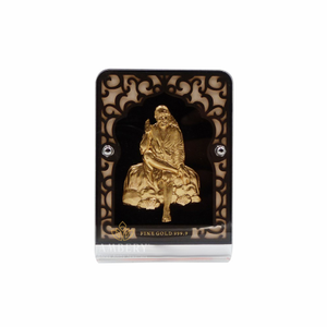 Sai baba 24k gold foil frame