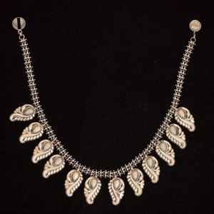 936 silver peacock design necklace