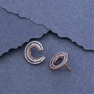 750 Rose Gold  CZ  Classic  Bali  RFB09