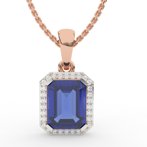 Elegant sapphire gem pendant