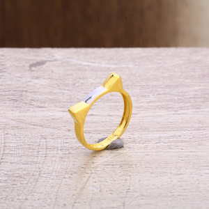 22CT Gold CZ Hallmark Delicate Ladies Plain R