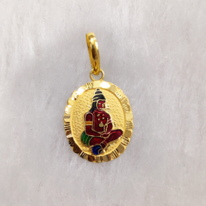 916 gold gent's hanumanji minakari pendant