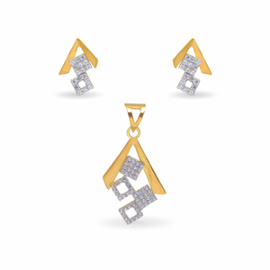 Designer Delicate 22k Gold Pendant Set