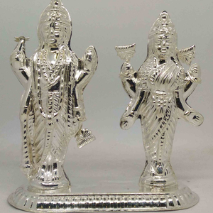 Silver Bhagwan Shree Vishnu & Maa Laxmi M