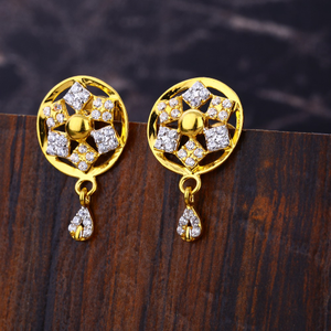 22CT CZ Women's Exclusive Hallmark Gold Earri