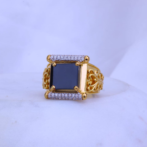 916 gold blue stone ring for men