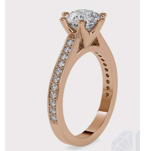 18k gold ring 2.68 gms wt. 1.58 ct. round sha