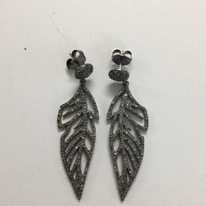 925 Silver Natural Diamond Ladies Earrings