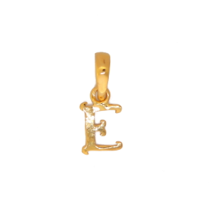 22k yellow gold pendant plain elegant alphabe