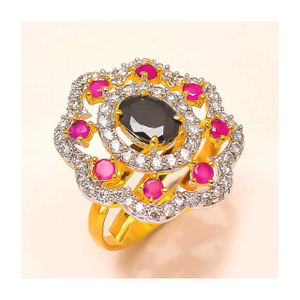 Artificial Round Stone Ring