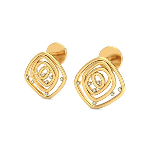 916 Gold Fancy Earrings BERP001
