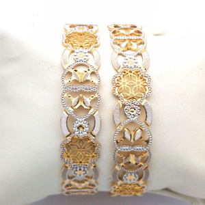 Gold hallmark cnc +jali bangle - CLJ723
