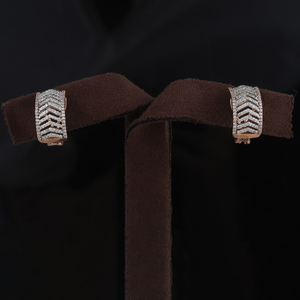 18kt rose gold designer diamond fancy bali ea