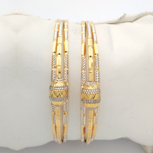 Gold Hallmark GLASS MANI Bangle - SML929