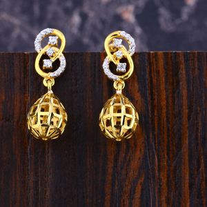 22CT Gold Cz Women's Stylish Hallmark  Jhumma