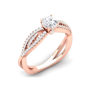14KT ROSE GOLD SOLITAIRE RING