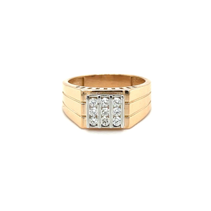 Quad Diamond Ring in Channel Setting for Men