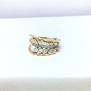 fancy rose gold ladies ring