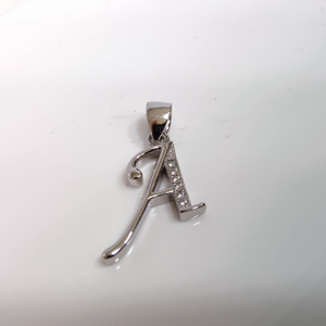 925 silver A alphabet pendant