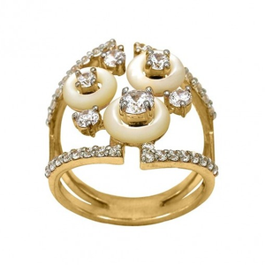 Trinity mother of pearl ring