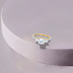 Elegant couple plain band ring in gold