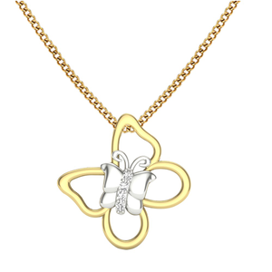 tilted butterfly pendent
